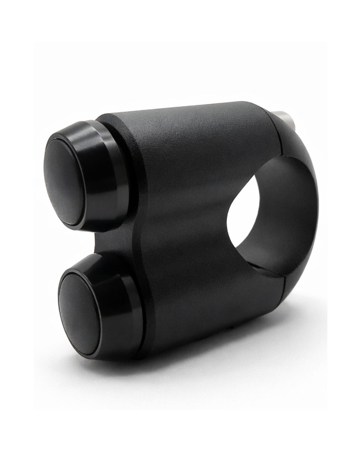 Pulsador de manillar W89 de 2 botones en negro, cuerpo de aluminio negro para manillar de 22 mm