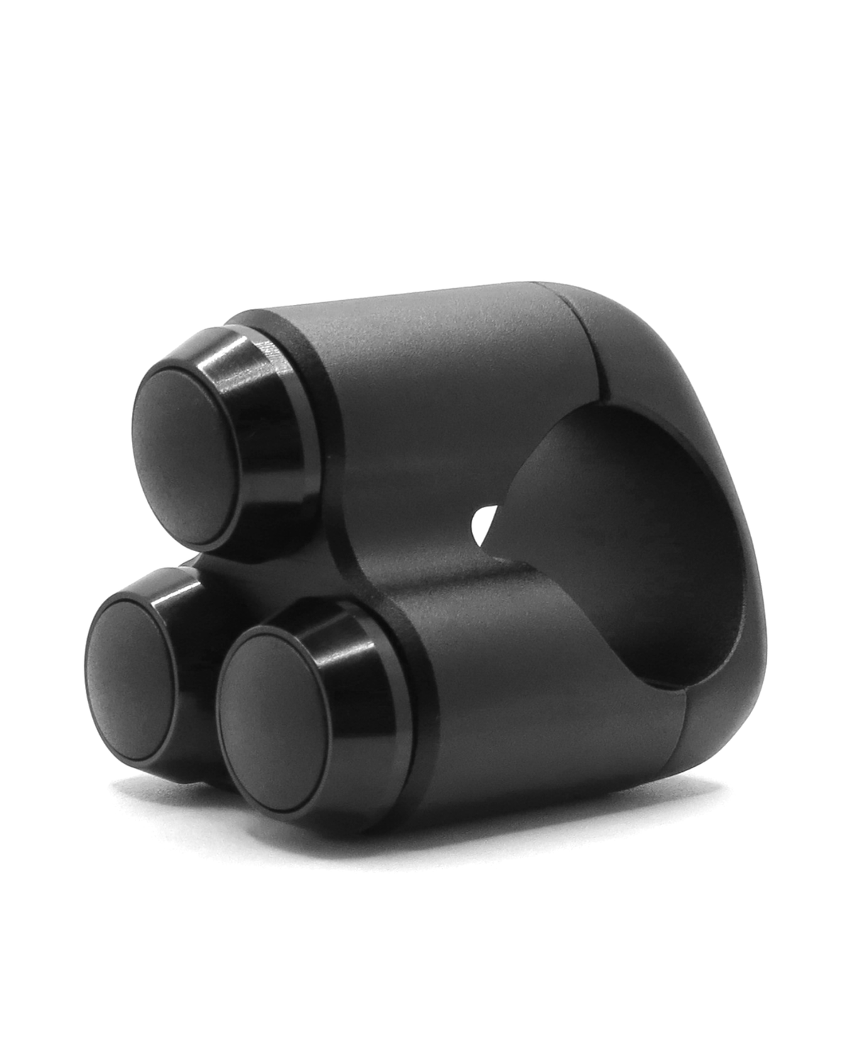 Pulsador de manillar W89 de 3 botones en negro, cuerpo de aluminio para manillar de 22 mm